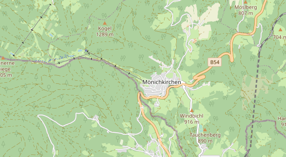 Destination d'excursion sur la carte