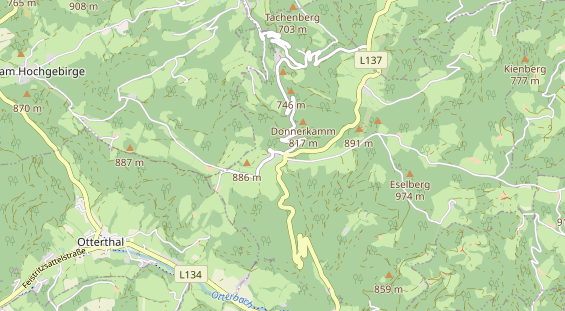 Destinazione dell'escursione sulla carta