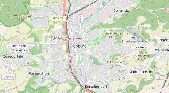 Excursiebestemming op kaart