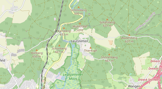 Destinazione dell'escursione sulla carta