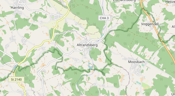 Destination d'excursion sur la carte