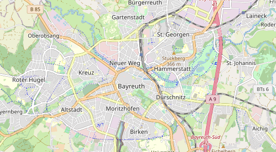 Excursiebestemming op kaart