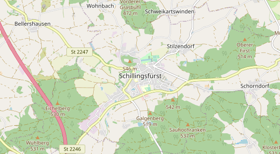 Destination d'excursion sur la carte