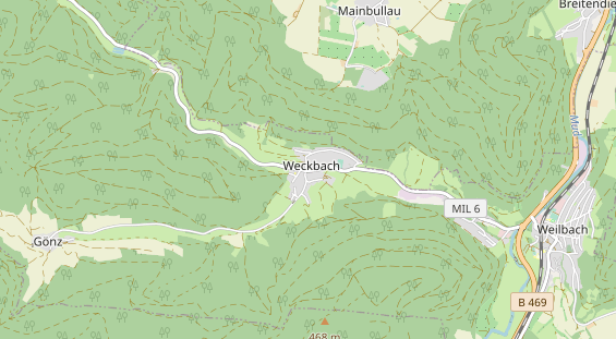 Destination d'excursion sur la carte