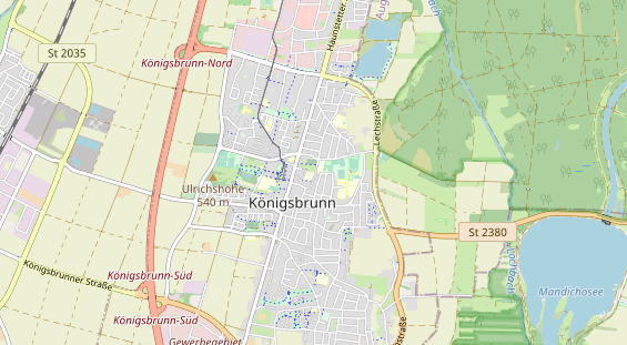 Excursiebestemming op kaart