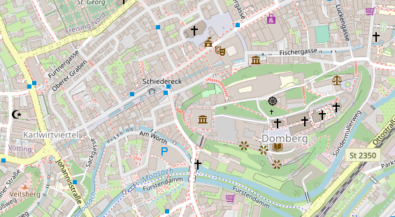 Ausflugsziel auf Satellitenbild