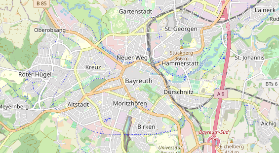 Excursiebestemming op kaart