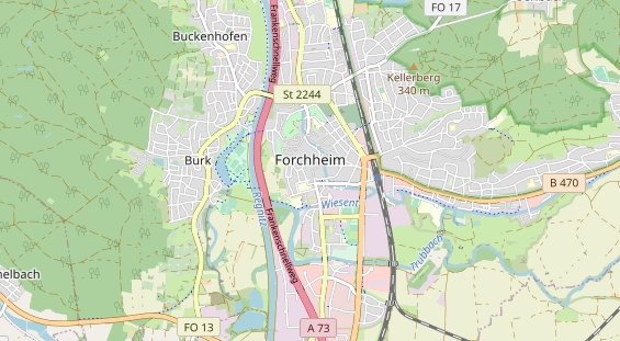 Destination d'excursion sur la carte