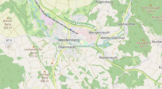 Excursiebestemming op kaart