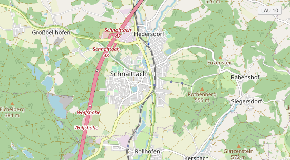 Destinazione dell'escursione sulla carta