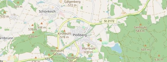 Excursiebestemming op kaart