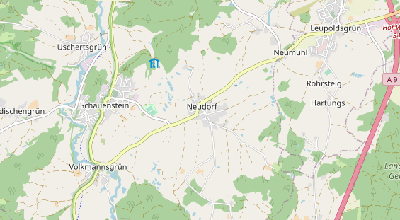 Excursiebestemming op kaart