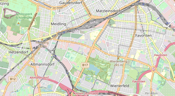 Destinazione dell'escursione sulla carta