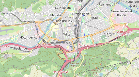 Destinazione dell'escursione sulla carta