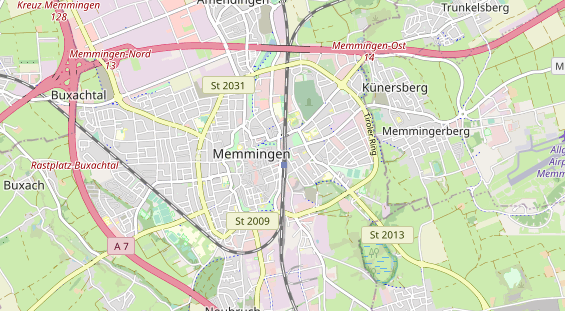 Excursiebestemming op kaart