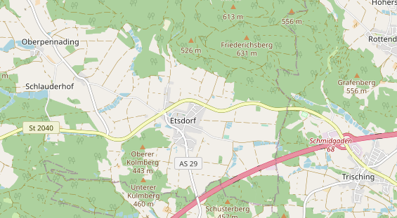 Destinazione dell'escursione sulla carta