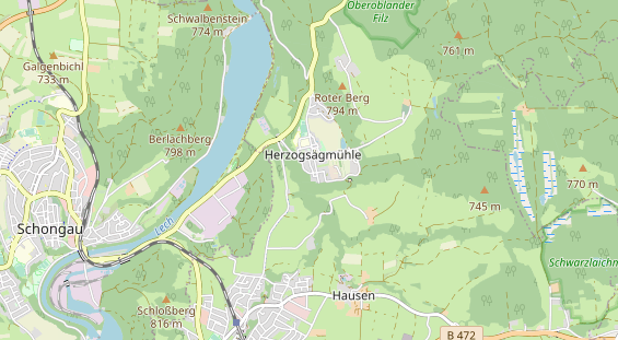 Excursiebestemming op kaart