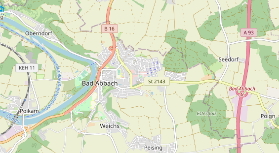 Excursiebestemming op kaart