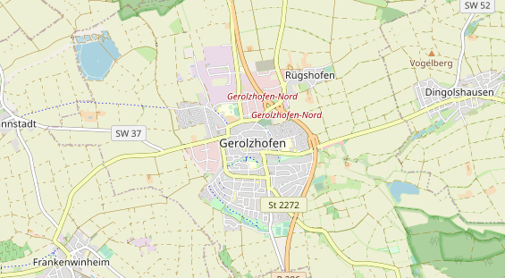 Excursiebestemming op kaart