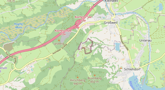 Destinazione dell'escursione sulla carta