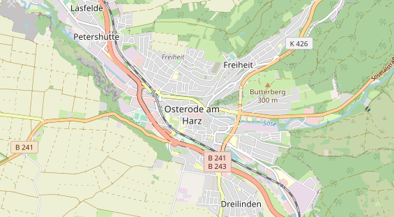 Excursiebestemming op kaart