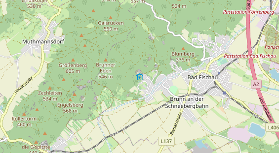 Destination d'excursion sur la carte