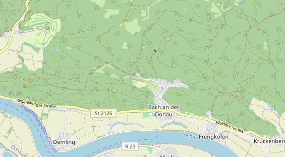 Destinazione dell'escursione sulla carta