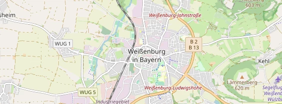 Excursiebestemming op kaart