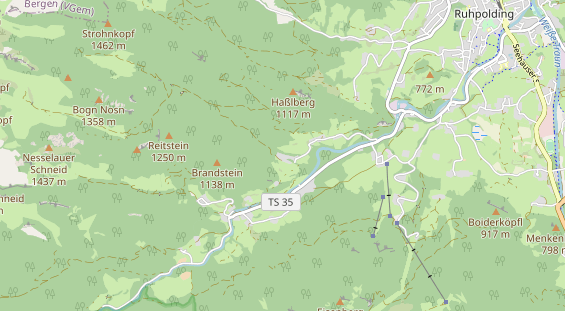 Excursiebestemming op kaart