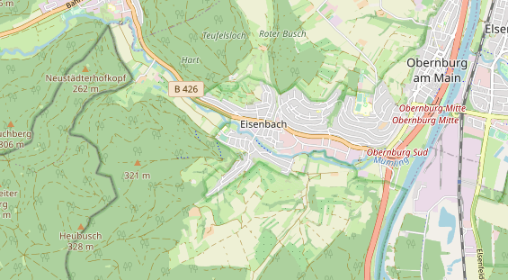 Destination d'excursion sur la carte