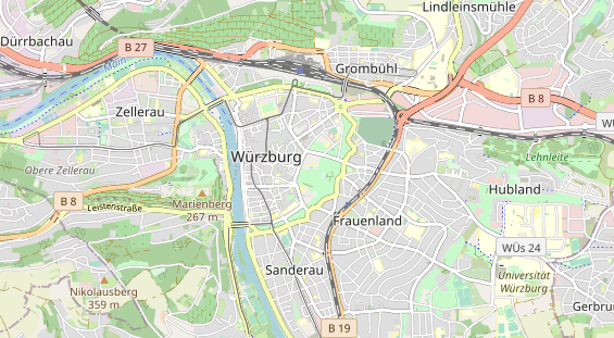 Excursiebestemming op kaart