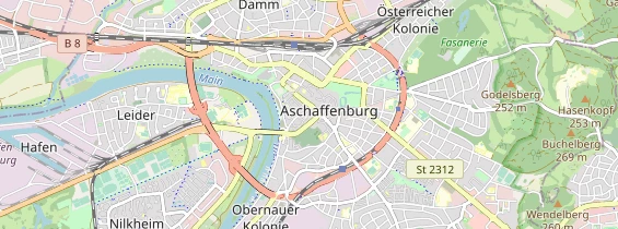 Excursiebestemming op kaart