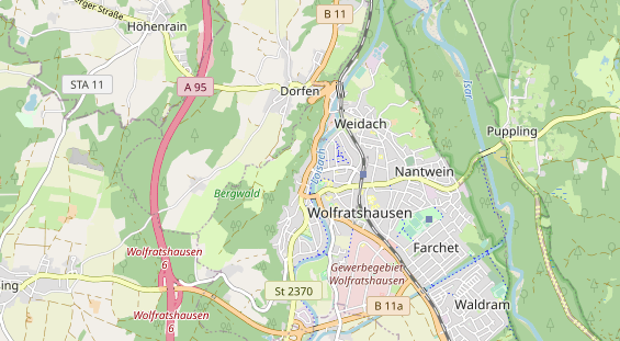 Excursiebestemming op kaart