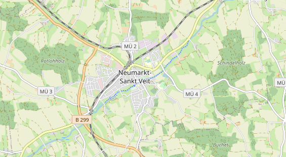 Excursiebestemming op kaart