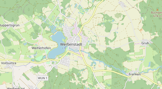 Excursiebestemming op kaart