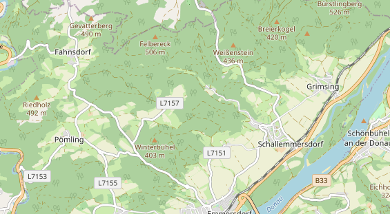 Excursiebestemming op kaart