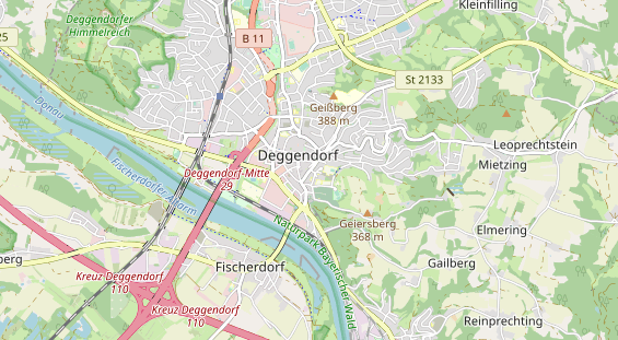 Excursiebestemming op kaart