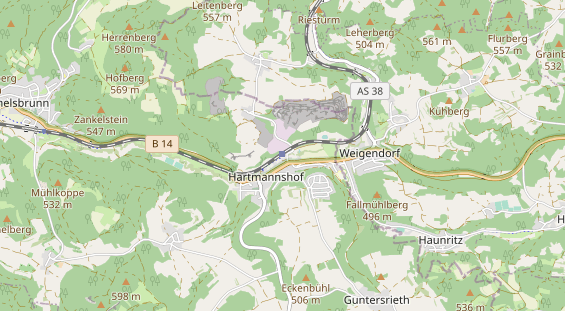 Destinazione dell'escursione sulla carta