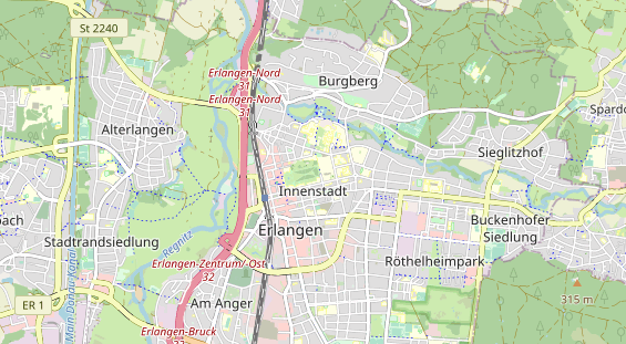 Excursiebestemming op kaart