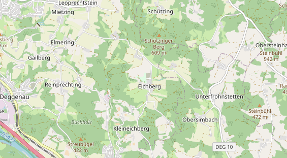 Destinazione dell'escursione sulla carta