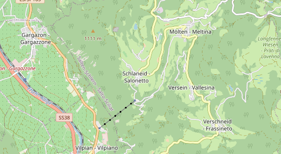 Destination d'excursion sur la carte