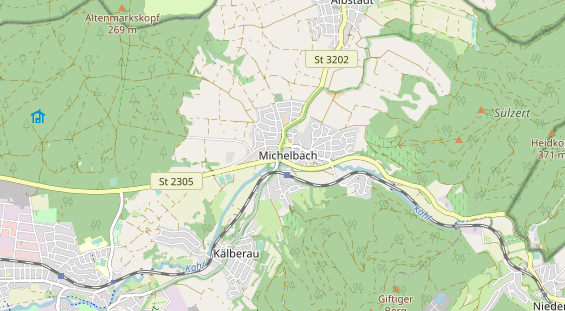 Destination d'excursion sur la carte