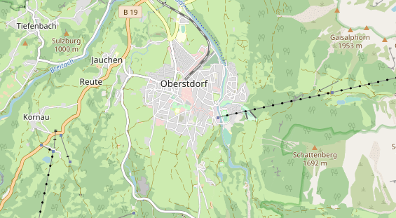 Destination d'excursion sur la carte