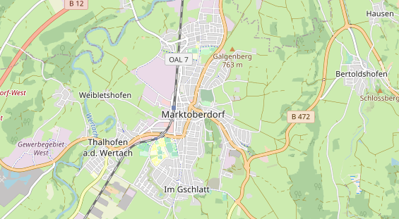 Excursiebestemming op kaart