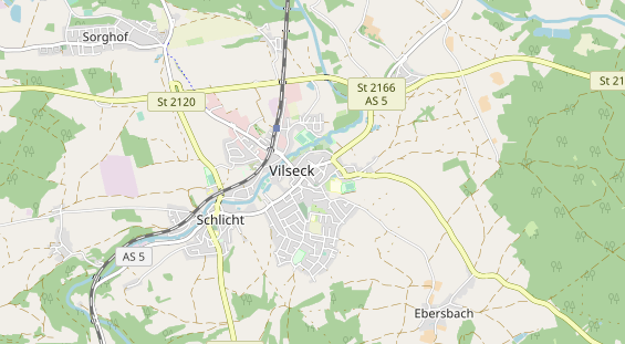 Excursiebestemming op kaart