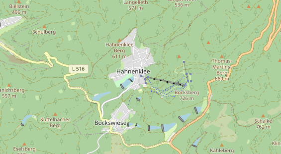 Excursiebestemming op kaart