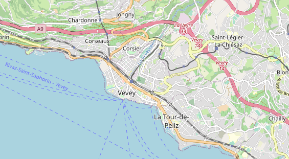 Excursiebestemming op kaart