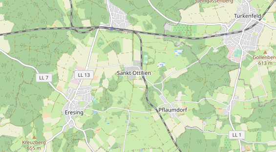 Excursiebestemming op kaart