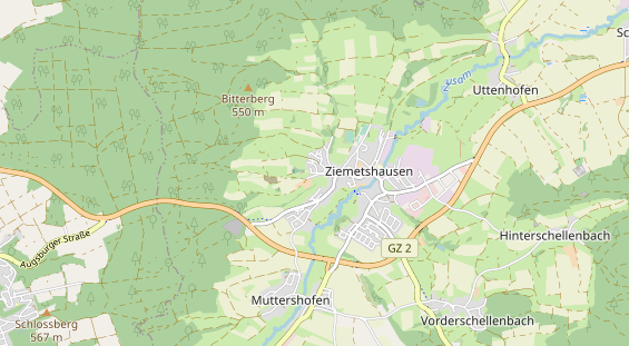 Excursiebestemming op kaart