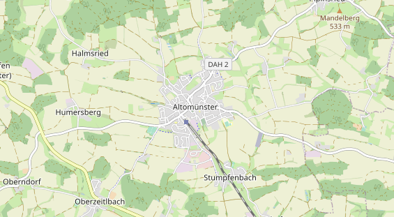 Excursiebestemming op kaart